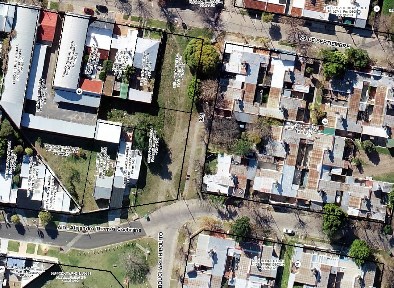 LOTES A LA VENTA ENTRE LAS CALLES  29 DE SETIEMBRE Y COCHRANE 