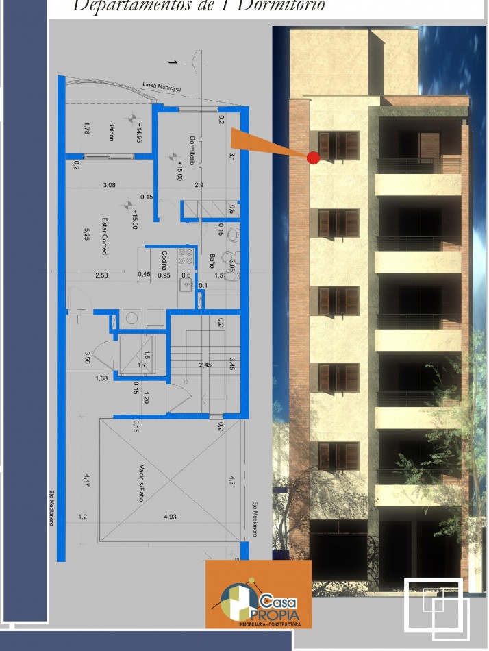  DEPARTAMENTO EN VENTA EN CALLE CARBO 947 AL FRENTE CON BALCON